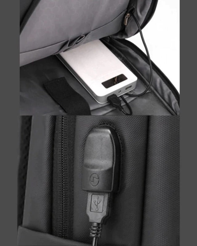 Mochila Slim Pro Notebook 15.6" com USB à prova d'água