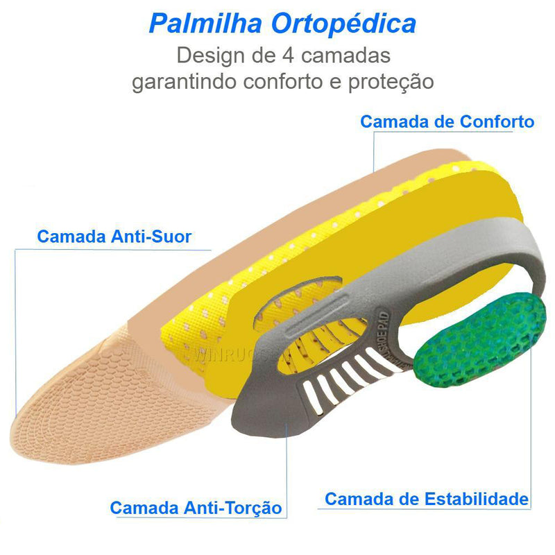 Palmilha Ortopédica OrtoLifes Adaptável a Qualquer Calçado