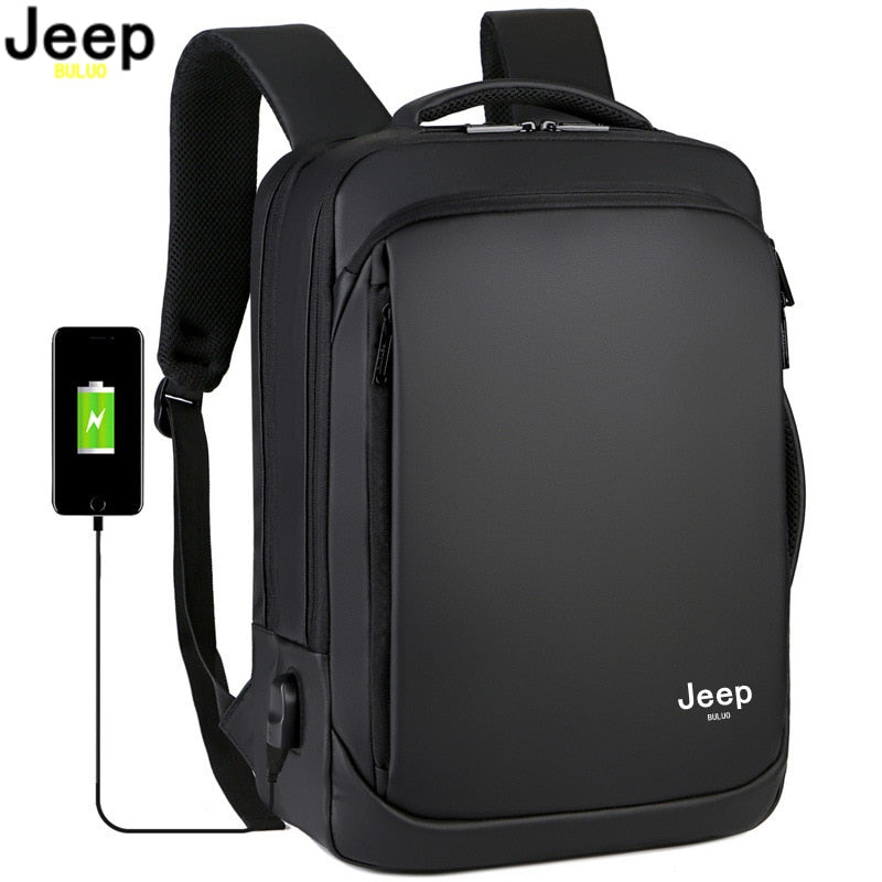 Mochila Jeep Para Notebook - Bolsa Com Alça de Mão e Saída USB